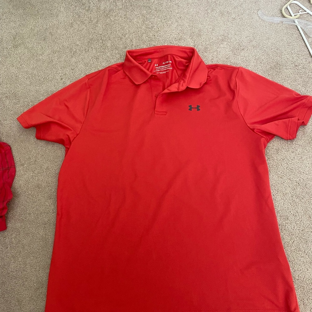 red under amour polo